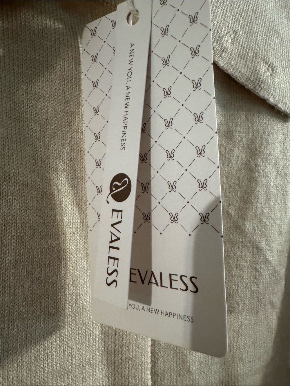 Evaless Tan Cardigan Button Down Light Sweater Women’s - Picture 4 of 5